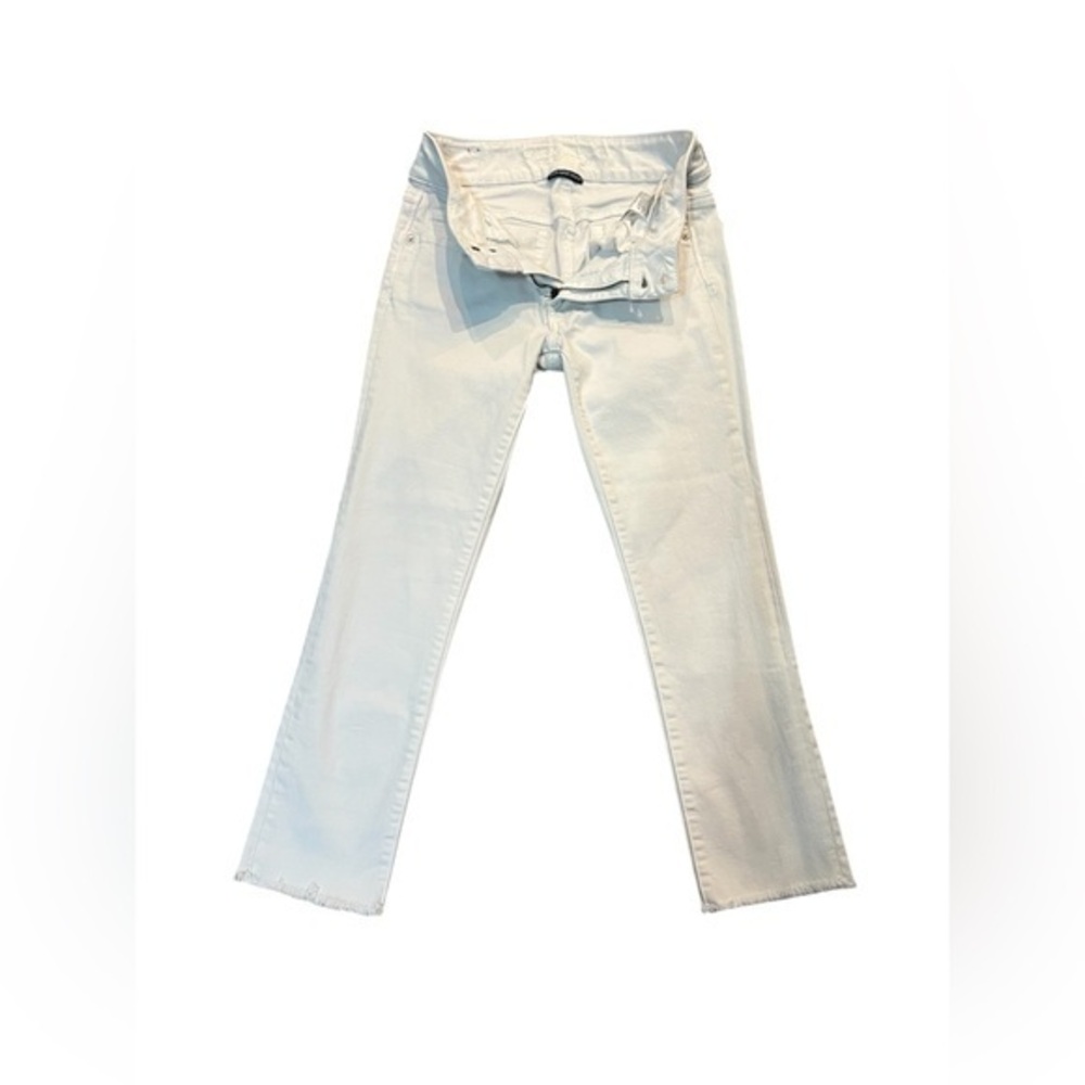 American Eagle Cropped White Super Super Stretch Jeans Size 4